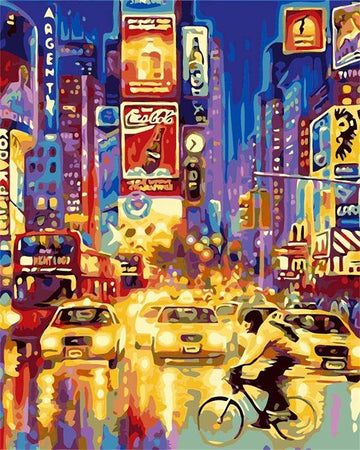 Paint by Numbers Kit - A Busy City Road