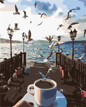 Paint by Numbers Kit - A Cup Of Tea and The Birds
