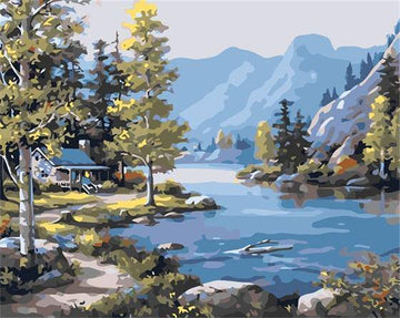 Paint by Numbers Kit - A House Beside River