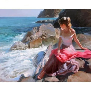 Paint by Numbers Kit - A Woman By The Sea