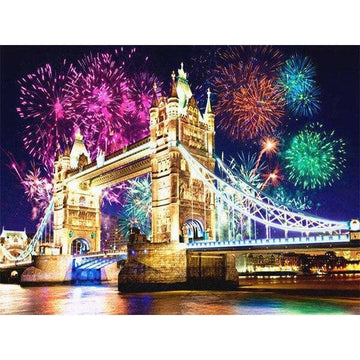 Diamond Paintings - A Wonderful Festive City Bridge