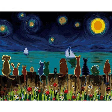 Paint by Numbers Kit - Abstract Animals