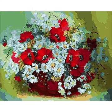 Paint by Numbers Kit - Abstract Daisies