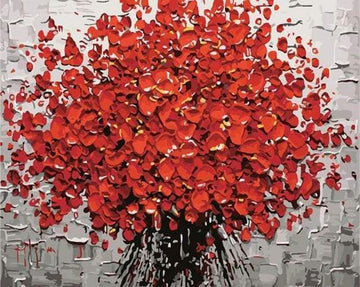 Paint by Numbers Kit - Abstract Red Flowers