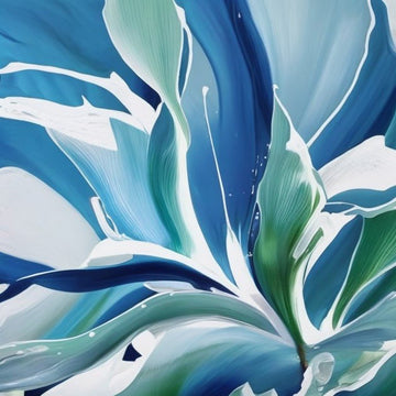 Paint by Numbers Kit - Abstract Shade of Blue and Green