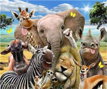 Paint by Numbers Kit - African Animals