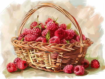 Paint by Numbers Kit - Artisan Raspberry Basket