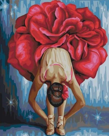 Paint by Numbers Kit - Ballerina Flower Shaped