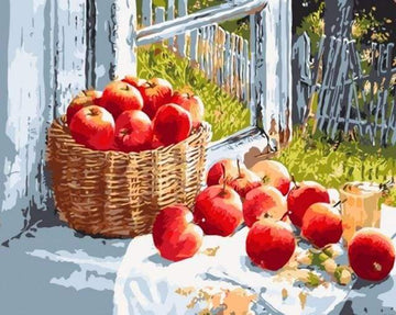 Paint by Numbers Kit - Basket of Red Apples