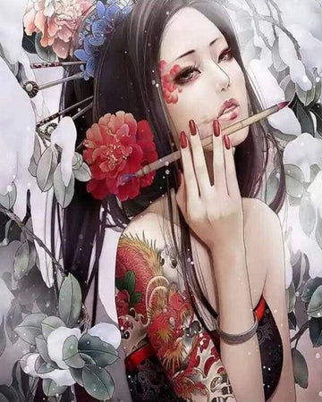 Paint by Numbers Kit - Beautiful Asian lady