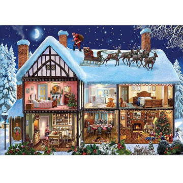 Diamond Paintings - Beautiful House and Santa