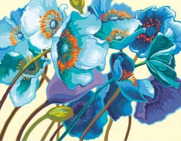 Paint by Numbers Kit - Blue flowers