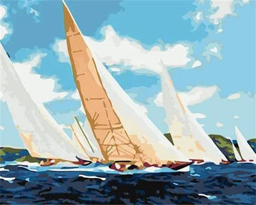 Paint by Numbers Kit - Boat Race