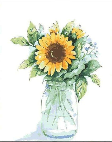 Paint by Numbers Kit - Bottle Of Sunflowers