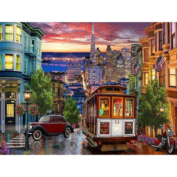 Diamond Paintings - Car and City