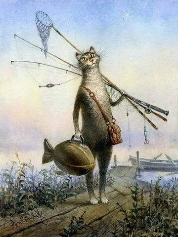 Paint by Numbers Kit - Cat Fishing