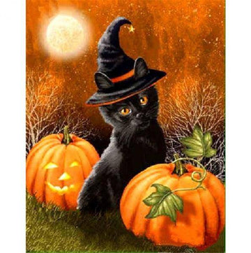 Paint by Numbers Kit - Cat Pumpkin