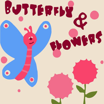 Paint by Numbers Kit - Children Painting kit Butterfly and flowers