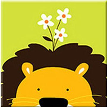 Paint by Numbers Kit - Children Painting kit Lion and Flower
