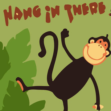 Paint by Numbers Kit - Children Painting kit Little Monkey hang in there