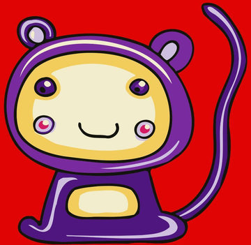Paint by Numbers Kit - Children Painting kit Purple Monkey