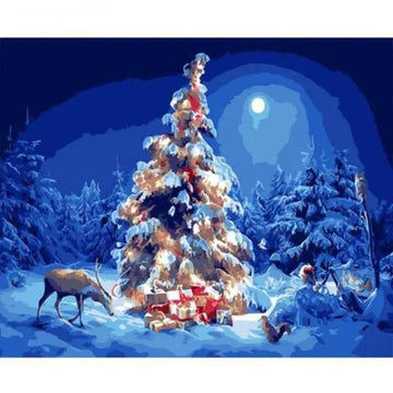 Paint by Numbers Kit - Christmas Trees With Deer