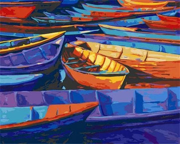 Paint by Numbers Kit - Colorful Boats