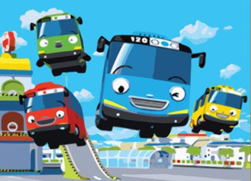Paint by Numbers Kit - Colorful buses