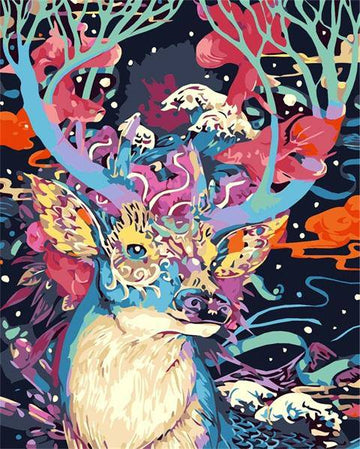 Paint by Numbers Kit - Deer Abstract