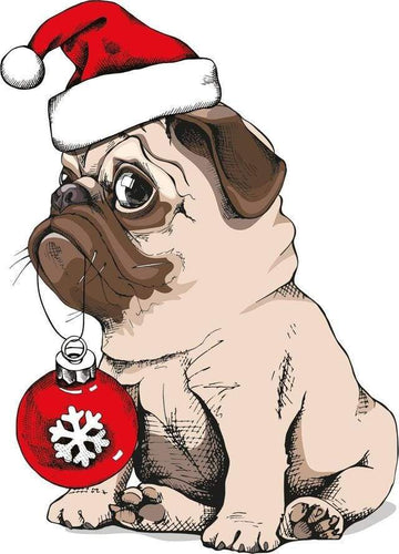 Paint by Numbers Kit - Dog during Christmas