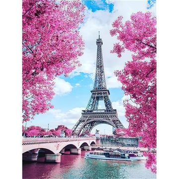Diamond Paintings - Eiffel Tower And Roses