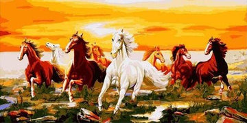 Paint by Numbers Kit - Eight Horses