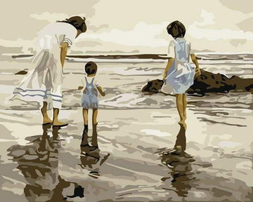 Paint by Numbers Kit - Family and Seaside