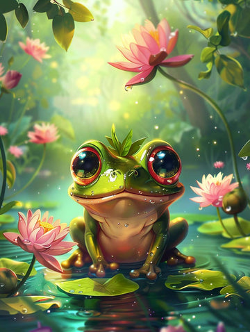 Paint by Numbers Kit - Fantasy Frog in Bloom