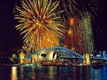 Paint by Numbers Kit - Fireworks in Sydney