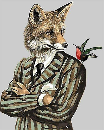 Paint by Numbers Kit - Fox Businessman