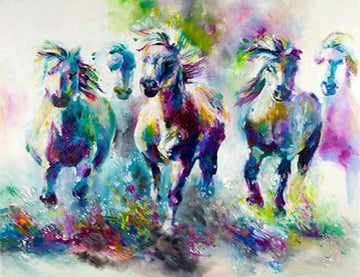 Paint by Numbers Kit - Galloping Horses