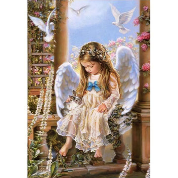 Diamond Paintings - Girl Angel And Animals