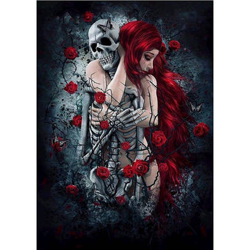 Diamond Paintings - Girl With Skull
