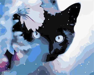 Paint by Numbers Kit - Glow Black Cat