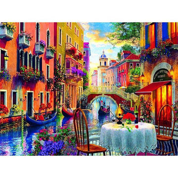 Diamond Paintings - Great Time Next To Canal