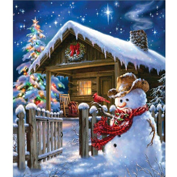 Diamond Paintings - Guarding Your House Snowman