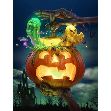Diamond Paintings - Halloween Pumpkin House