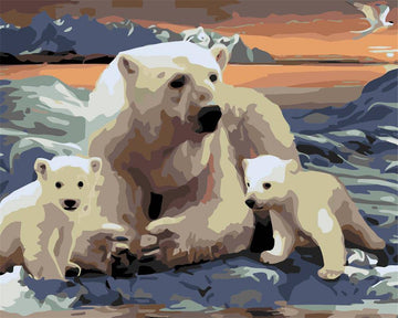 Paint by Numbers Kit - Happy Bear Family
