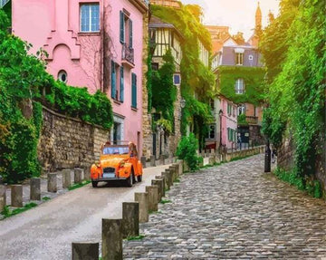 Paint by Numbers Kit - Houses and car