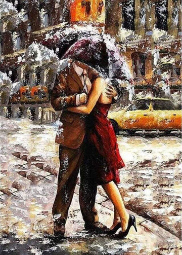 Paint by Numbers Kit - Kiss in the Rain