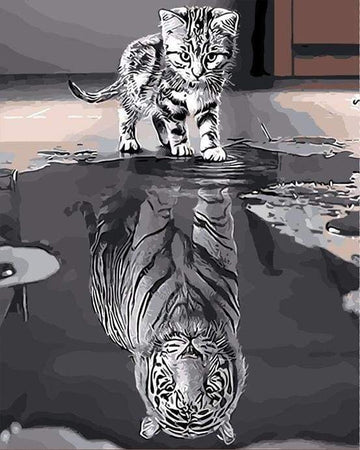 Paint by Numbers Kit - Kitten Reflective Tiger