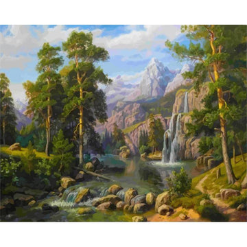 Paint by Numbers Kit - Landscape Of A Waterfall