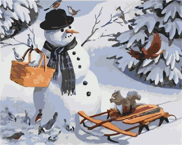 Paint by Numbers Kit - Lets Go Outside Snowman