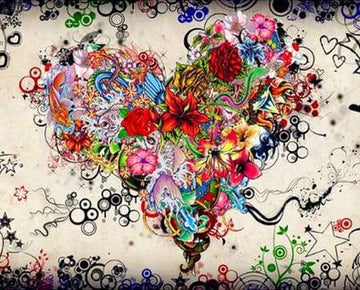 Paint by Numbers Kit - Love Flowers